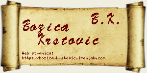 Božica Krstović vizit kartica